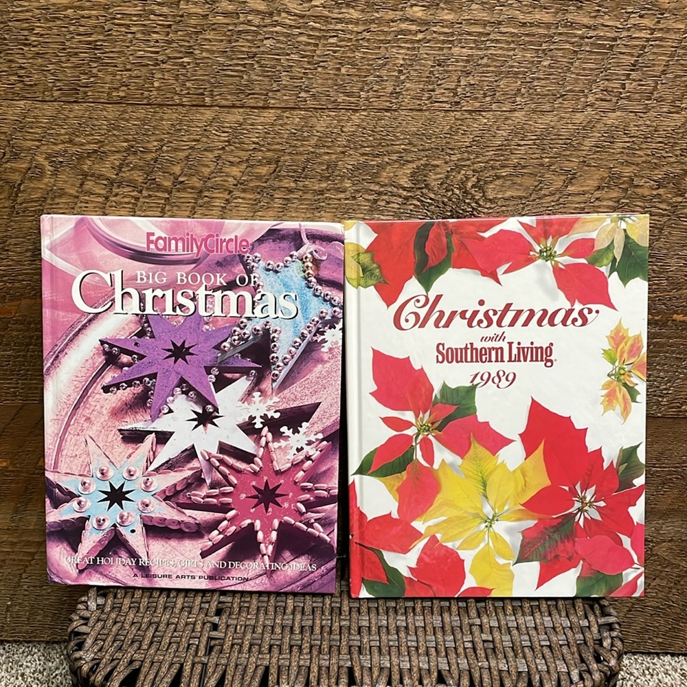 Christmas Holiday Recipes Decorating & Gift  Ideas Hardback Books (Bundle of 2)